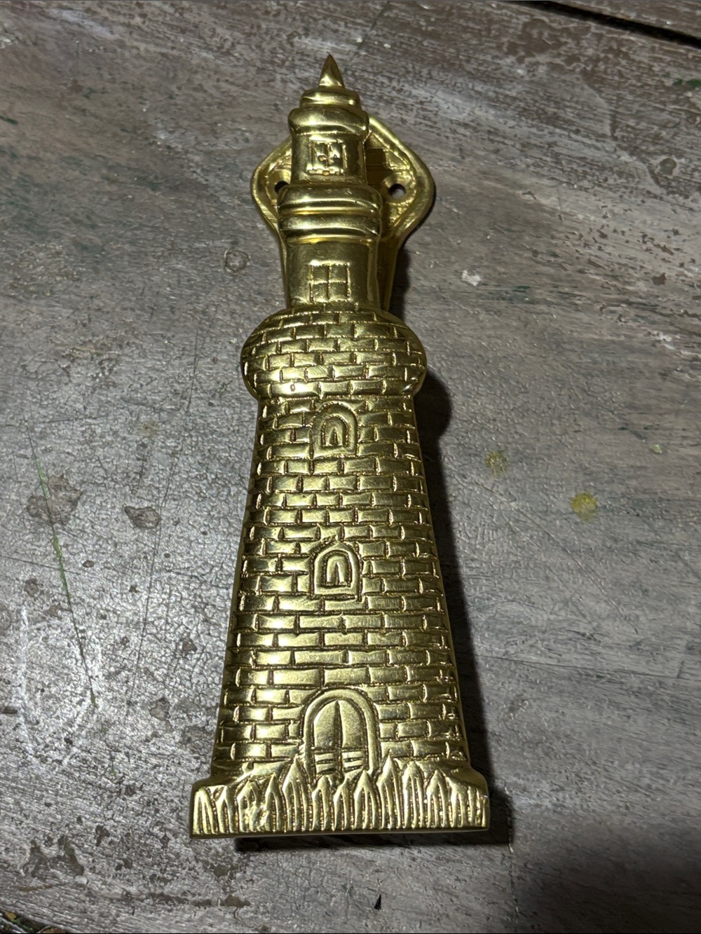 solid brass lighthouse door knocker